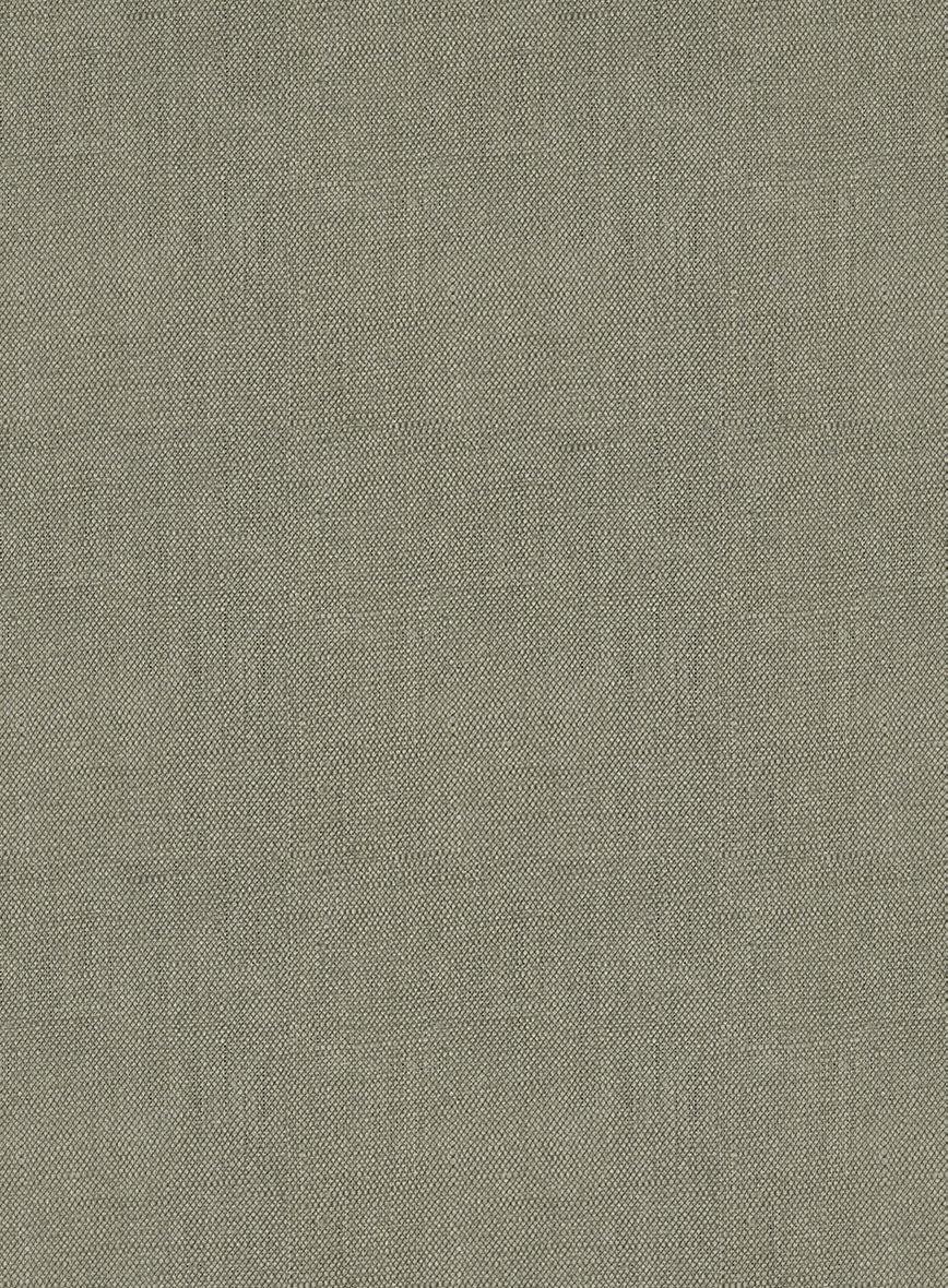 Italian Muted Green Linen Pants - StudioSuits