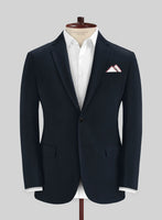 Italian Sapphire Blue Cotton Stretch Suit - StudioSuits
