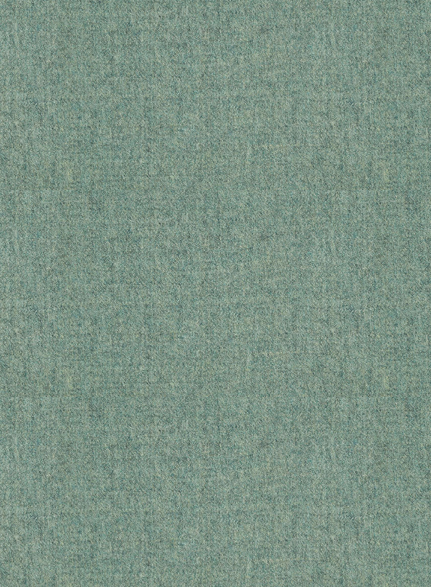 Italian Squito Bettle Green Wool Pants - StudioSuits