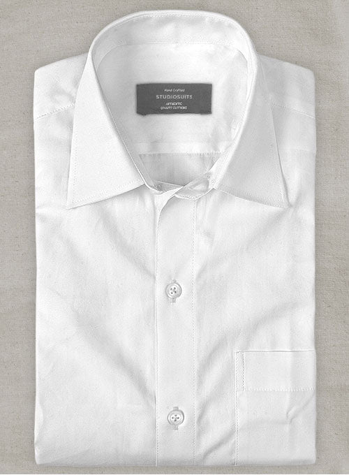 Men's Italian Voile Cotton White Shirt by StudioSuits Men's Italian Voile Cotton White Shirt by StudioSuits