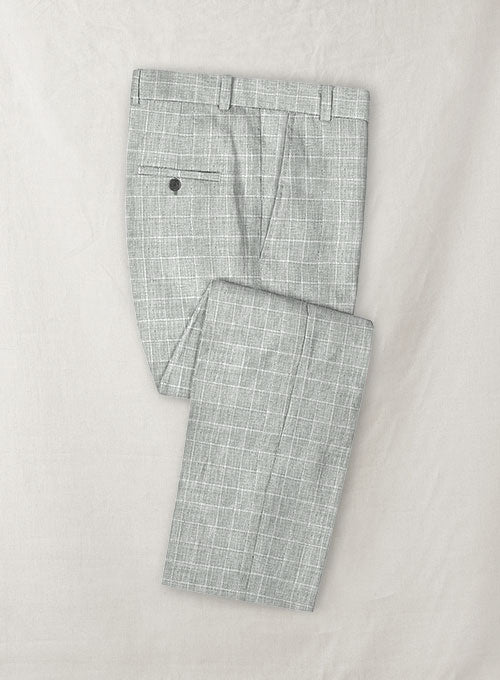 Italian Linen Lusso Gray Pants - StudioSuits