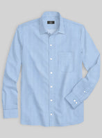 Italian Lombardo Ice Blue Stripes Shirt - StudioSuits