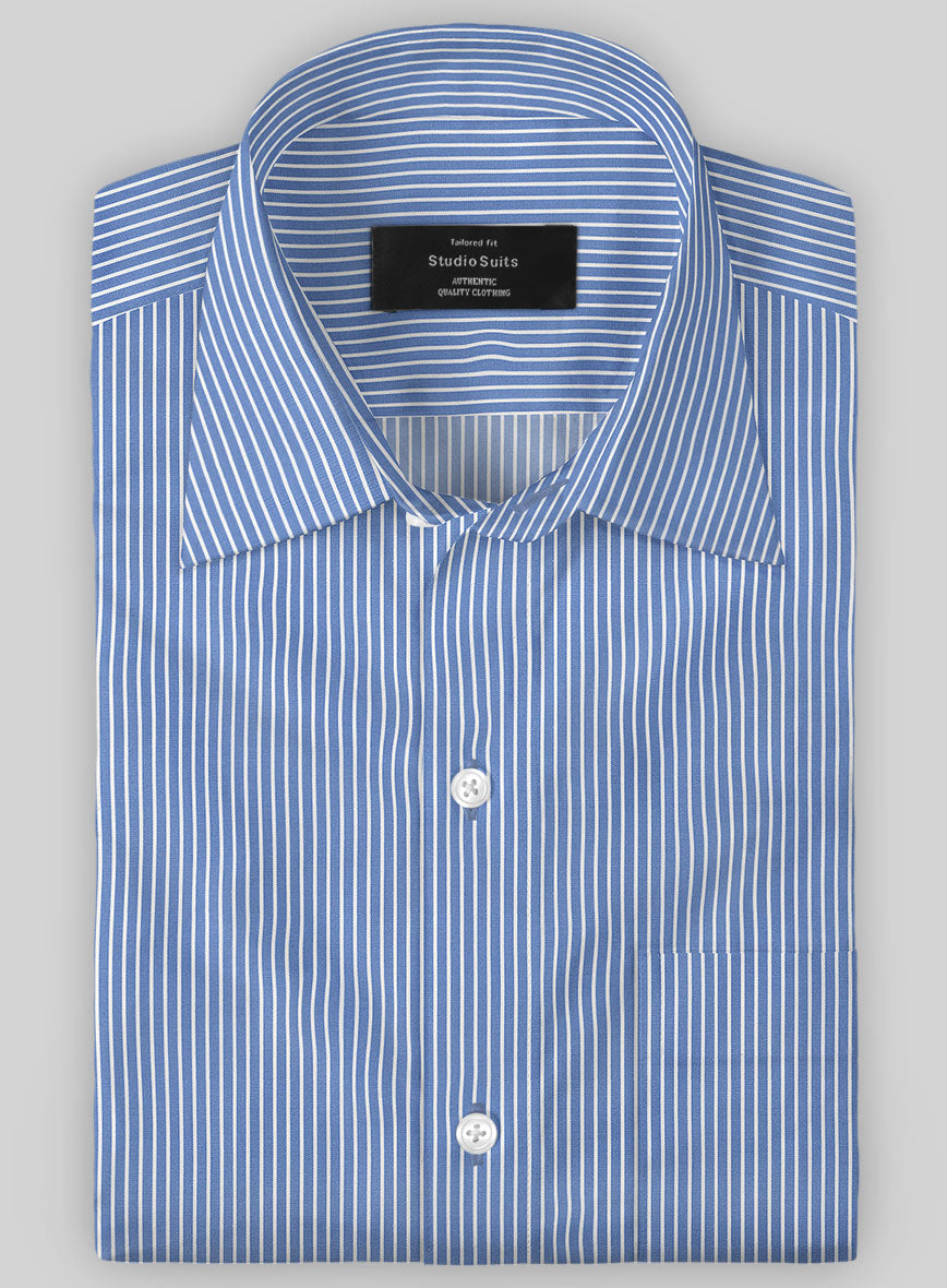 Italian Lombardo Mariner Blue Stripes Shirt – StudioSuits