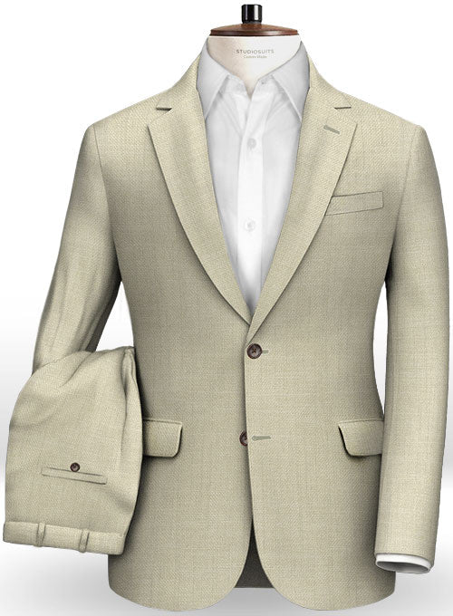 Italian Prima Beige Linen Suit - StudioSuits