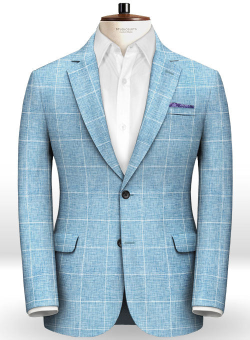 Italian Skyland Linen Suit - StudioSuits