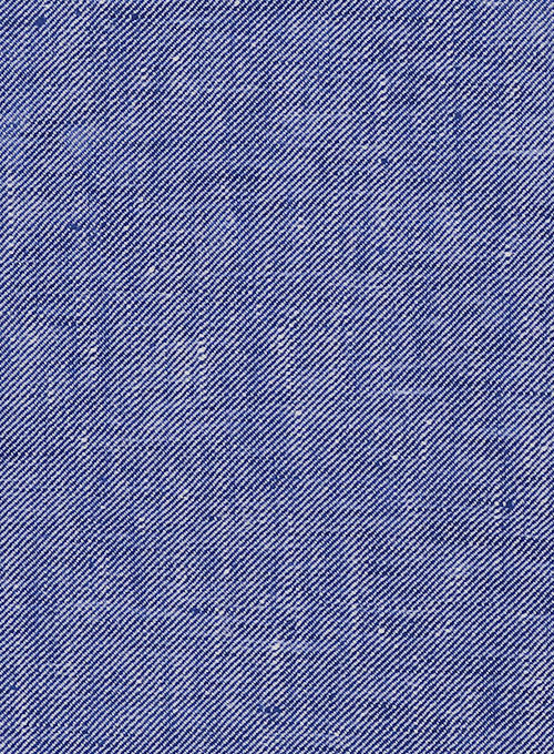 Italian Spring Royal Blue Linen Pants - StudioSuits