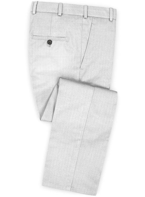 Italian White Prince Linen Pants - StudioSuits