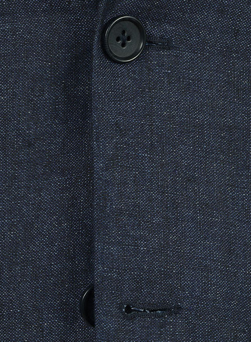 Italian Blue Khyber Linen Jacket - 40R - StudioSuits