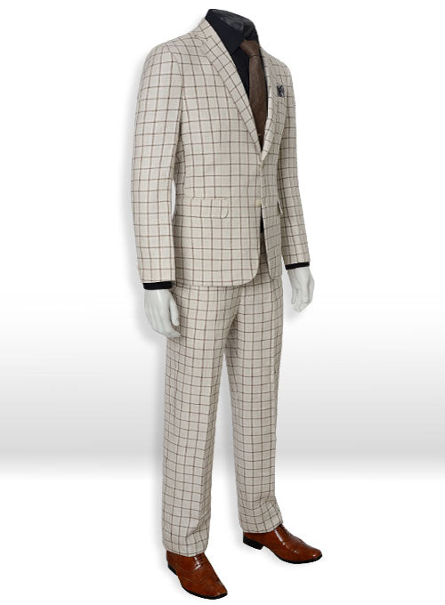 Italian Master Beige Linen Suit - Special Offer - StudioSuits