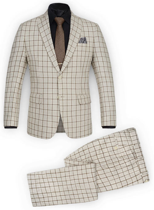 Italian Master Beige Linen Suit - Special Offer - StudioSuits