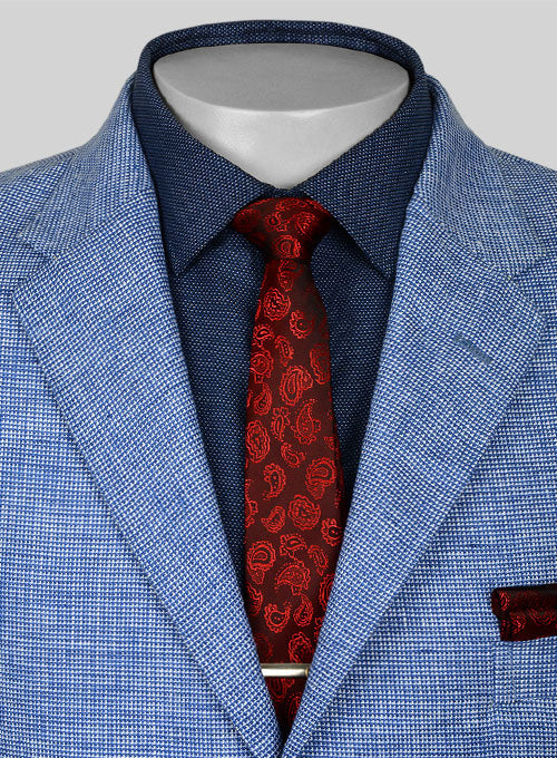 Italian Morocco Blue Linen Suit - StudioSuits
