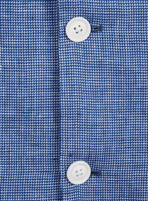 Italian Morocco Blue Linen Suit - StudioSuits