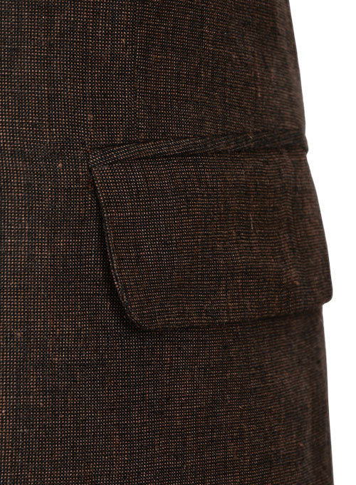 Italian Ramp Brown Linen Jacket - StudioSuits
