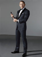 Special Agent Blue Wool Tuxedo Suit - StudioSuits