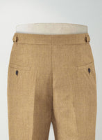 Khaki Highland Flannel Wool Trousers - StudioSuits
