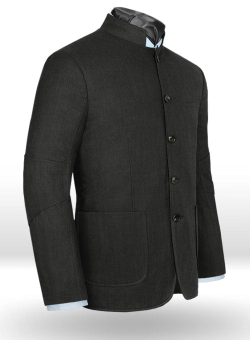King Charcoal Wool Breezer Style Jacket - StudioSuits
