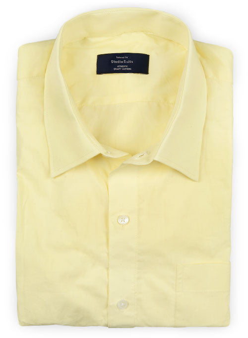 Light Lemon Poplene Cotton Shirt