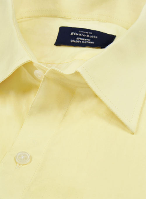 Light Lemon Poplene Cotton Shirt