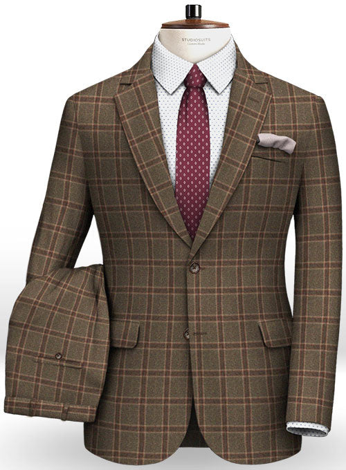 Light Weight Autumn Brown Tweed Suit - StudioSuits