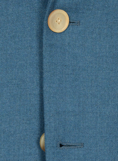 Light Weight Bar Blue Tweed Jacket - StudioSuits