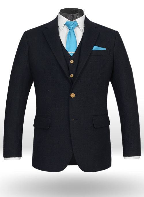 Light Weight Deep Blue Tweed Suit - StudioSuits