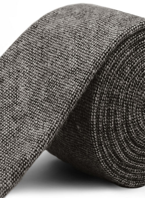 Tweed Tie - Dark Gray Tweed - StudioSuits