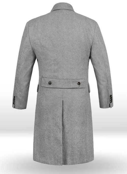 Musto Light Weight Light Gray Tweed Overcoat - StudioSuits