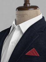 Light Weight Melange Dark Blue Tweed Jacket - StudioSuits