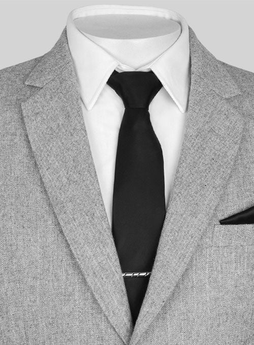 Light Weight Stripe Gray Tweed Jacket - StudioSuits