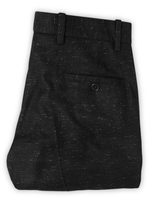 Light Weight Twilight Black Tweed Pants - StudioSuits