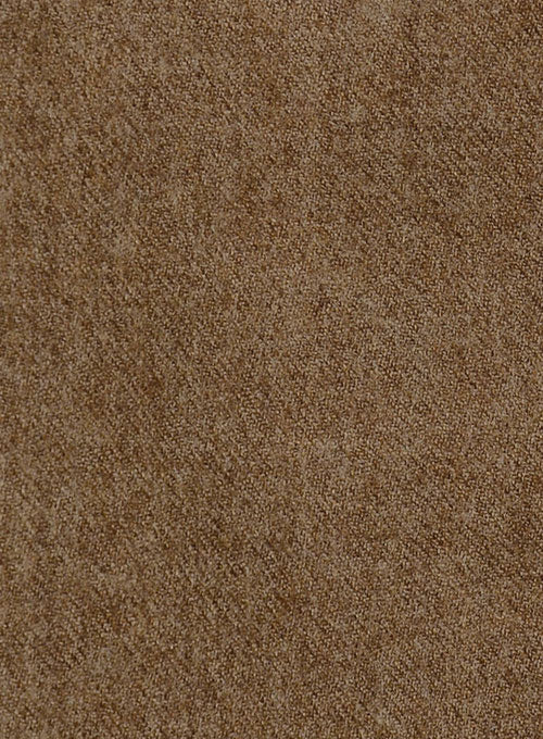 Mid Brown Flannel Wool Pants - StudioSuits