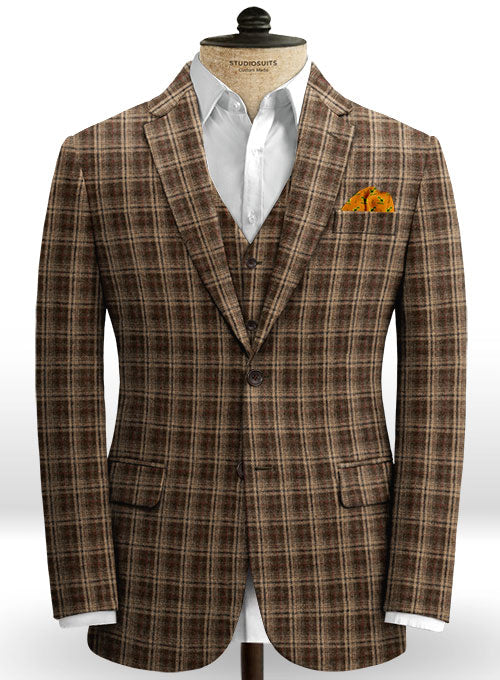 Midlands Brown Tweed Jacket - StudioSuits