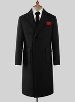 Musto Black Heavy Tweed Overcoat - StudioSuits