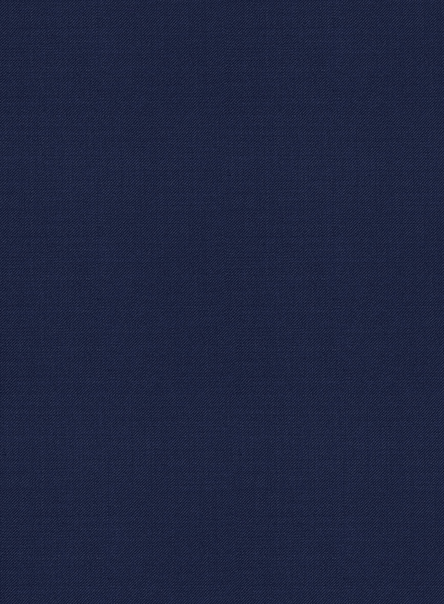 Napolean Bottle Blue Wool Pants - StudioSuits