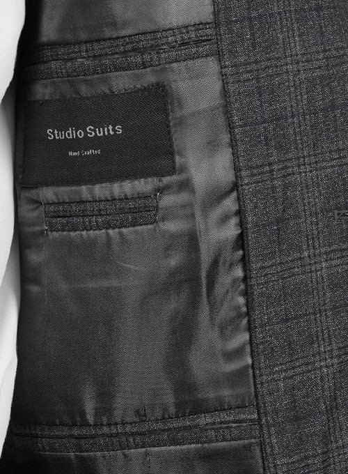 Napolean Charcoal Gray Wool Jacket - StudioSuits