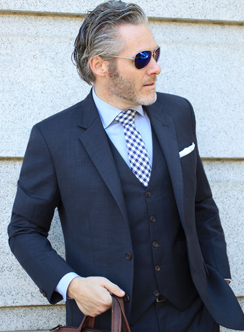 Napolean Gino Blue Wool Suit - StudioSuits