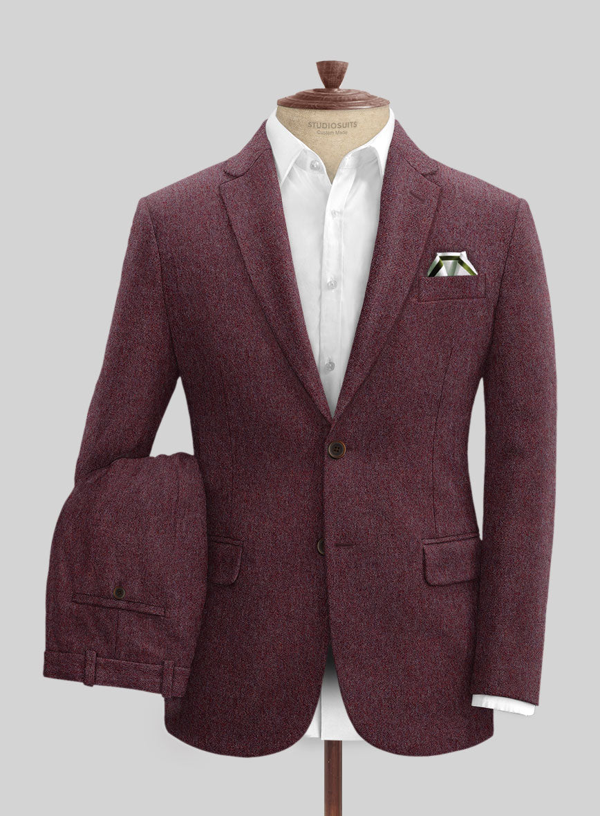 Burgundy tweed hotsell suit