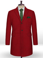 Naples Red Tweed Overcoat - StudioSuits