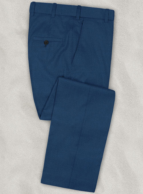Napolean Casa Blue Wool Pants - StudioSuits