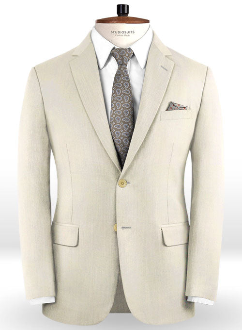 Napolean Ivory Wool Jacket - StudioSuits
