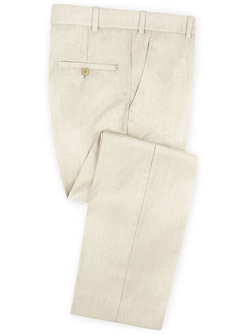 Napolean Ivory Wool Pants - StudioSuits