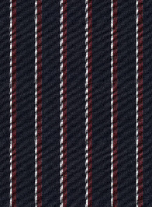 Napolean Atora Dark Blue Wool Pants - StudioSuits