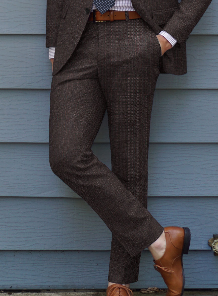 Napolean Bob Weave Rust Wool Pants - StudioSuits