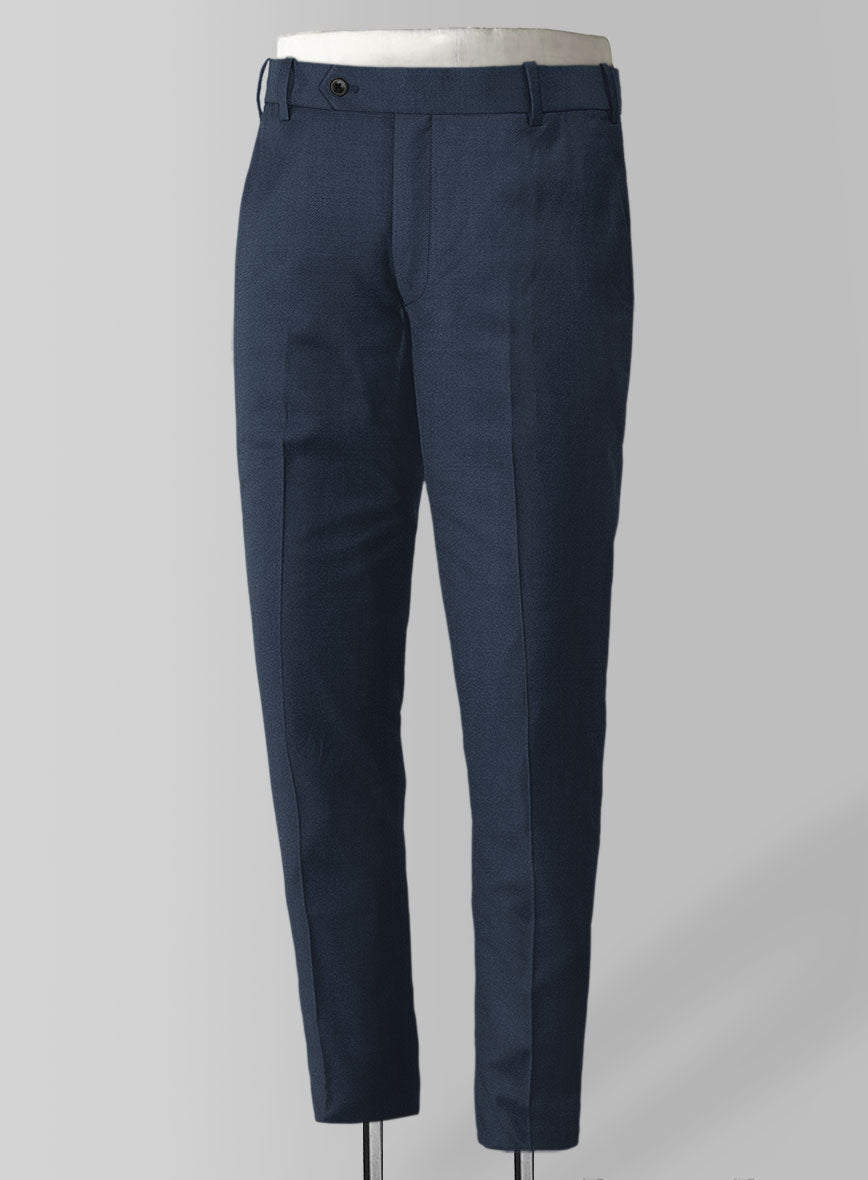 Napolean Ink Blue Wool Pants - StudioSuits