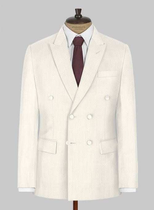 Ivory Double Breasted Dinner Suit - StudioSuits