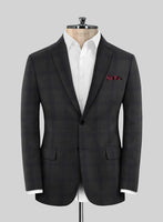Napolean Knight Charcoal Check Jacket - StudioSuits