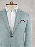Napolean Stretch Gray Blue Wool Jacket - StudioSuits