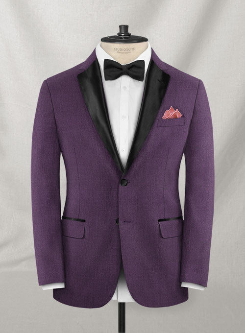 Napolean Purple Wool Tuxedo Suit - StudioSuits