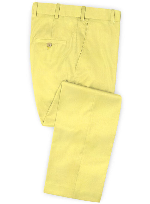 Napolean Yellow Wool Pants - StudioSuits
