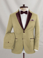 Napolean Sahara Khaki Wool Tuxedo Suit - StudioSuits